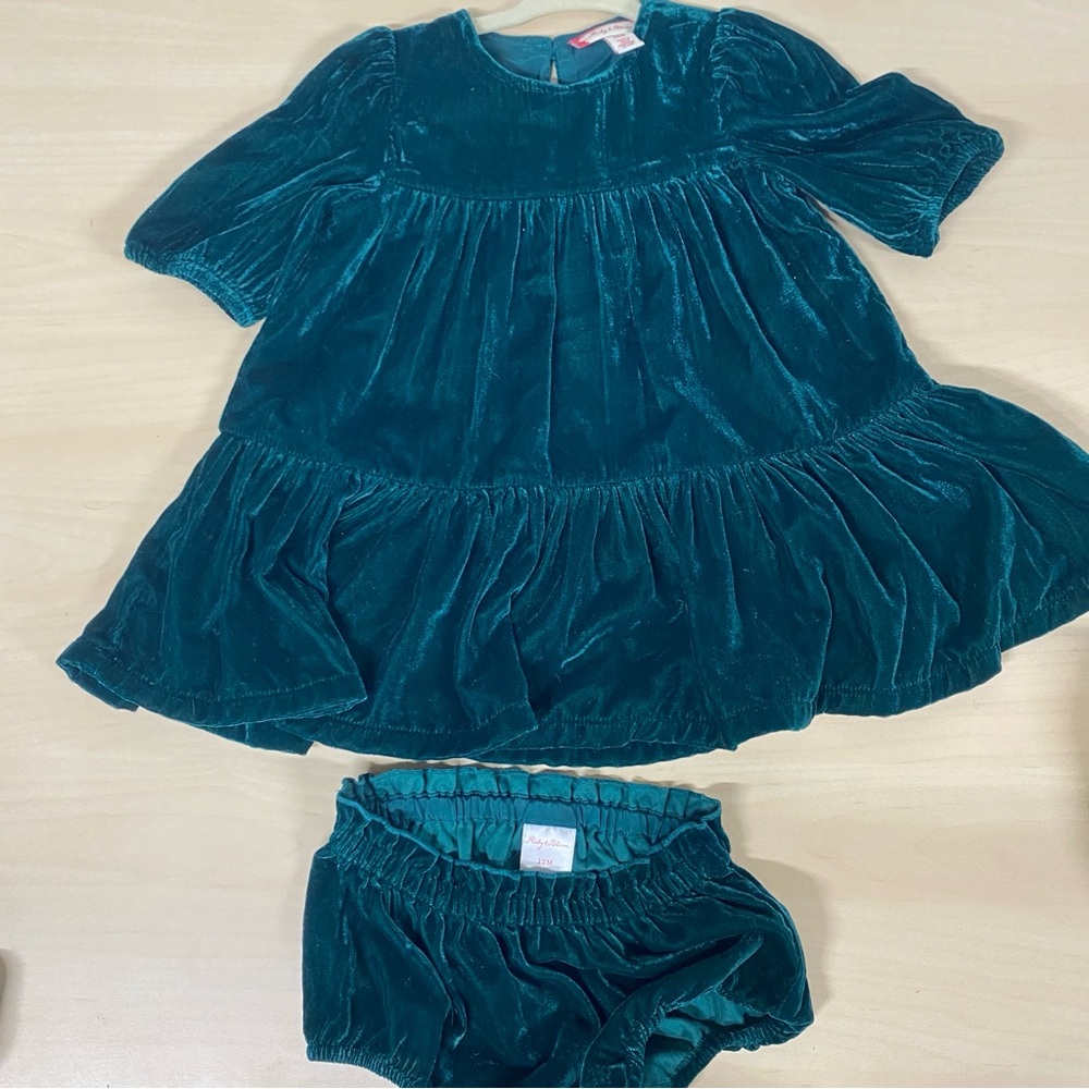 Ruby & Bloom Green/Teal Velvet Dress